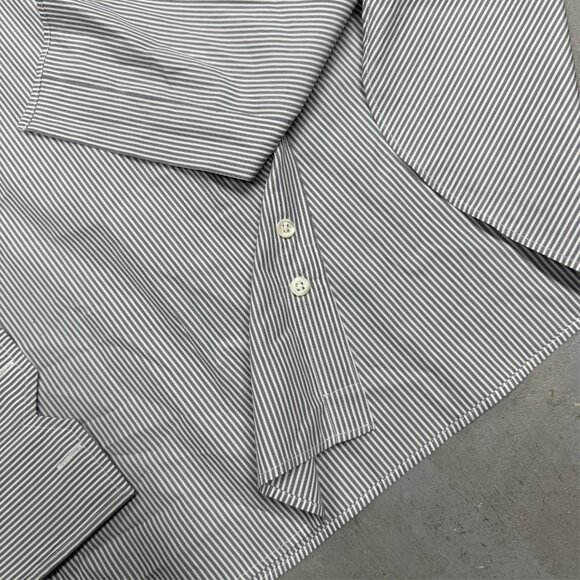 Samuelsohn Thomas Mason Dress Shirt French Cuffs Italy Striped 17 1/2 XL - Picture 8 of 12